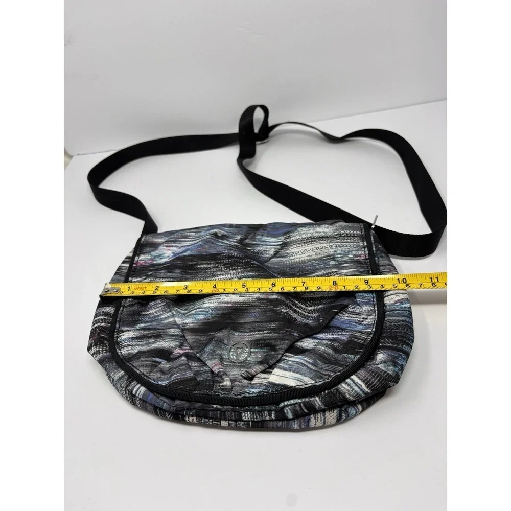 IVIVVA Endless Play Black Blue Purple Print Front Flap Crossbody Bag Purse Girls